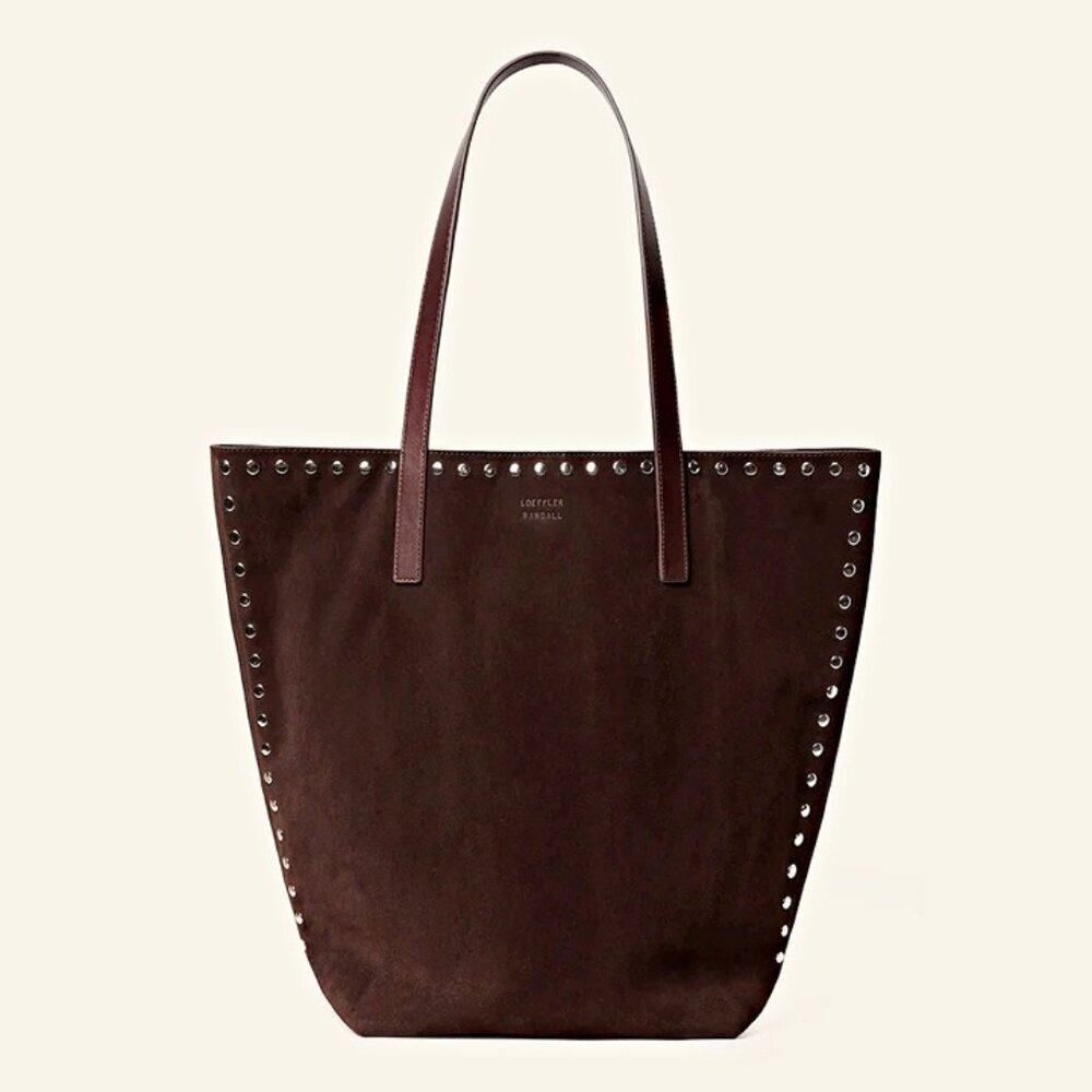Loeffler Randall Walker Women's Espresso/Silver Suede Tote (MSRP $425)